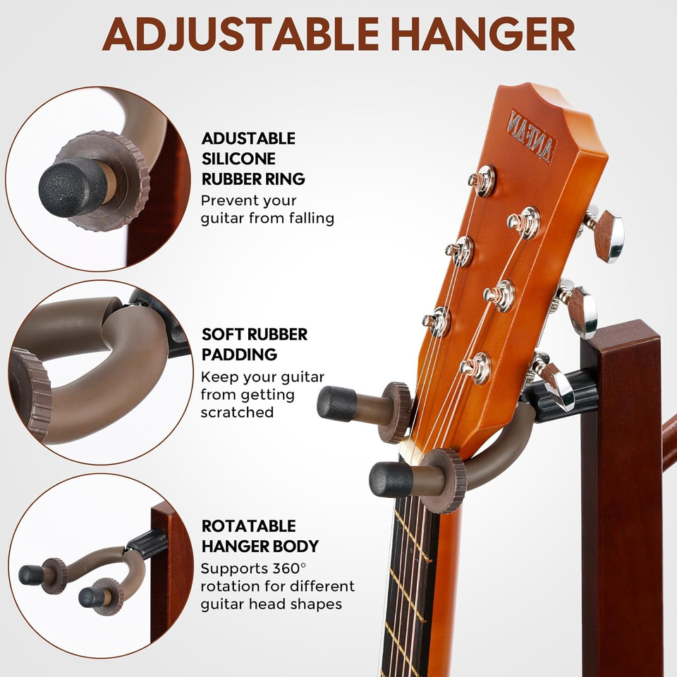 Guitar Stand, Handcrafted Solid Wood Guitar Stands Floor for Acoustic