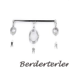 New Removable Stainless Steel Metal Collar Handcuffs Slave Restraint Device Kits