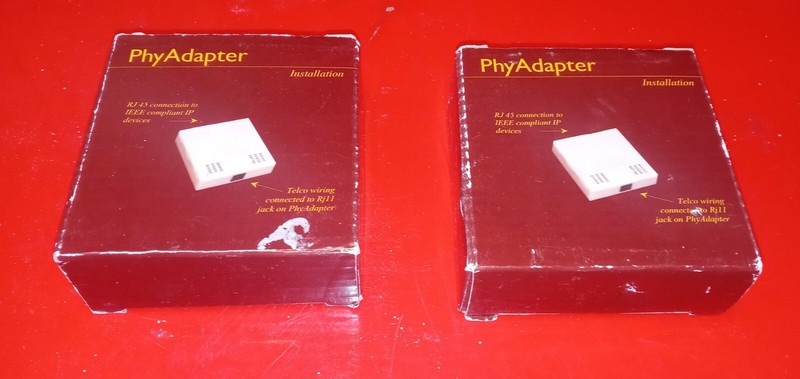 Pair (2)  NEW (?) Phybridge LB-PA111 PhyAdapter VOIP RJ11 / RJ45