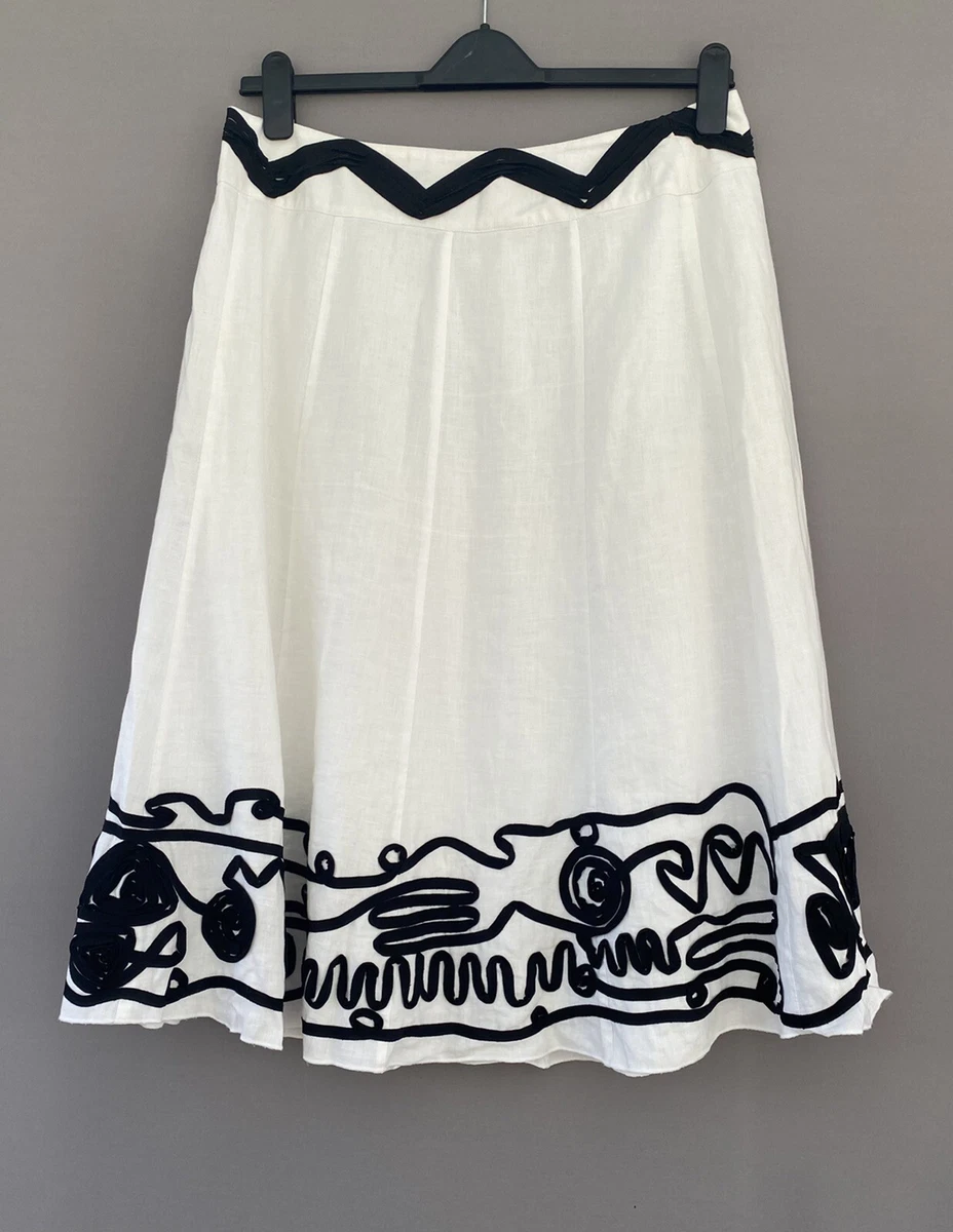 Linen midi hotsell skirt uk