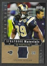 STEVEN JACKSON 2005 UPPER DECK UD PORTRIATS SCRAPBOOK MATERIALS JERSEY SB-SJ 