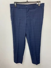 Perry Ellis Portfolio Essentials Blue Stretch Slim Fit Dress Pants Men's 36 x 34