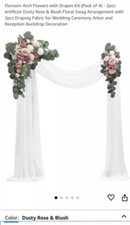 Floroom Arch Flowers with Drapes Kit Pack of 4 - 2pcs Artificial