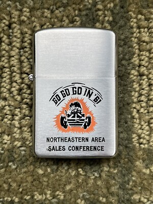 NOS Shaw-Barton Lighter  Go Go Go In  61  Go Karting Advertising 1960s