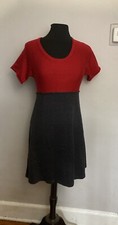Calvin Klein Sweater dress Red Colorblock Medium