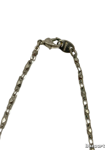 Collana Vintage Avon Tono Argento Nero Bicono Lucite Perline Y Goccia Pendente 16" - Foto 10 di 24