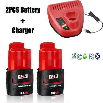 For Milwaukee For M12 Lithium Cordless 12Volt 48-11-2401 Battery /Charger