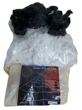 Giant 23" Black Spider with Web and Cobwebs 8-10 feet Halloween Scary Decoration