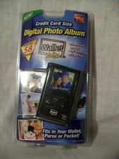 New Wallet Pix Credit Card Size Digital Photo Album; Black - Holds 58 Photos