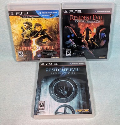 Resident Evil Revelations, Operation Racoon City, & RE 5 Gold -PlayStation 3 PS3