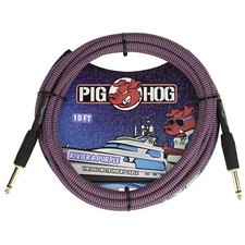 Pig Hog 10-Foot Vintage Woven Instrument Cable, 1/4" Straight-Straight Riviera