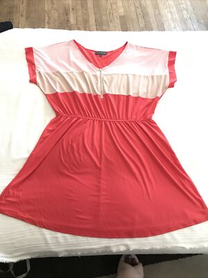 LOVE DELIRIOUS ladies 3X Coral Dress Zip Elastic Waist | eBay