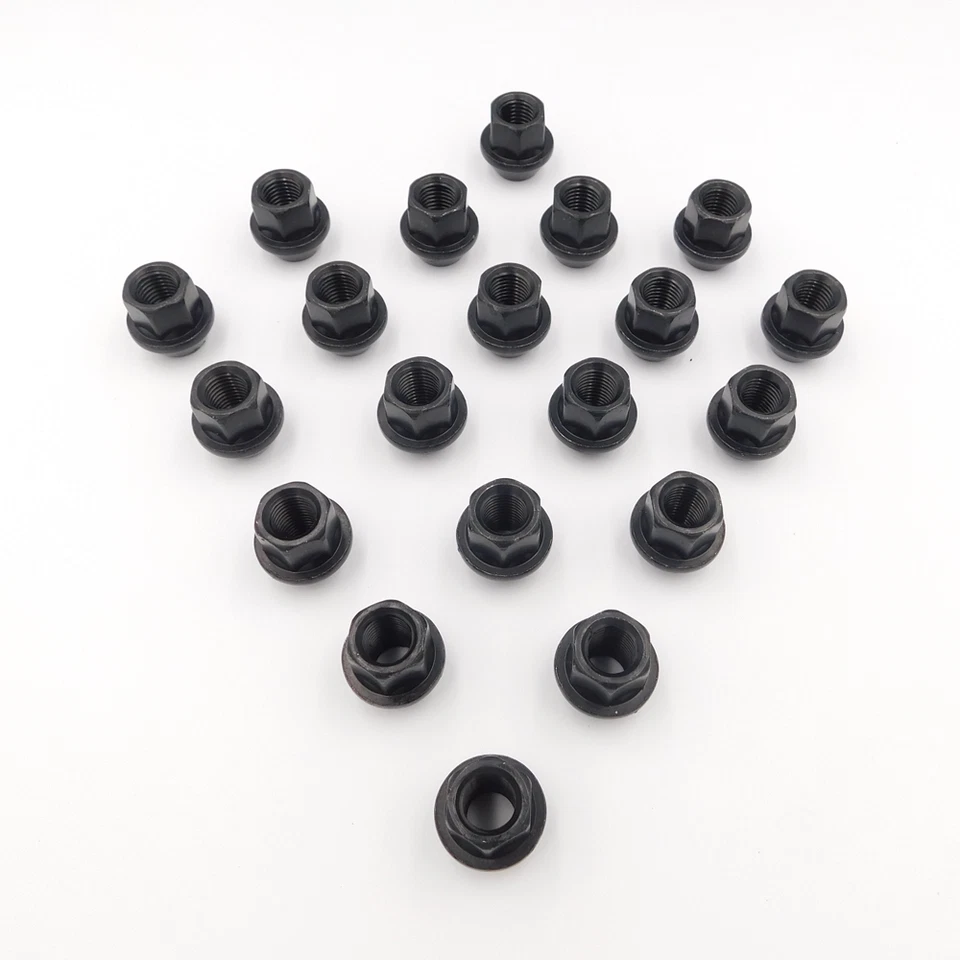 M12x1.5 Open Bimecc Wheel Nuts (Black) x20 Toyota Blizzard Carina Caldina Celica — 第 2/4 张图片