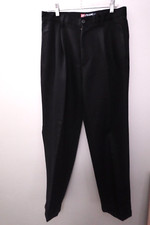 Chaps Ralph Lauren Black Dress Pants Size 32 32 Golf Pleated