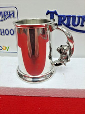 ROYAL SELANGOR PEWTER TEDDY BEARS PICNIC CHRISTENING TANKARD
