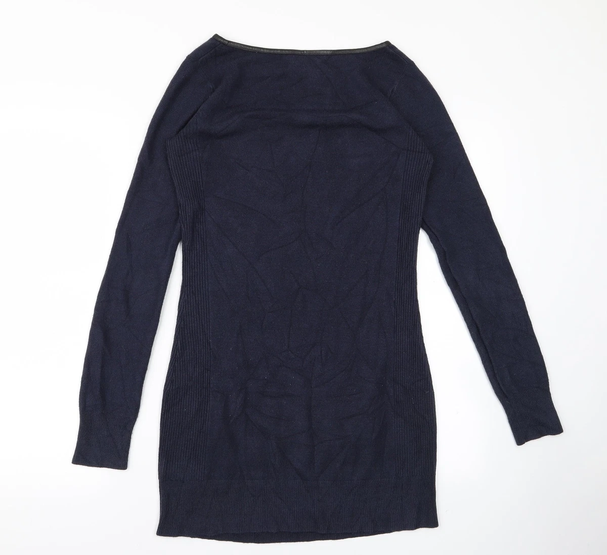 Dorothy Perkins Womens Black Acrylic Jumper Dress Size M Round