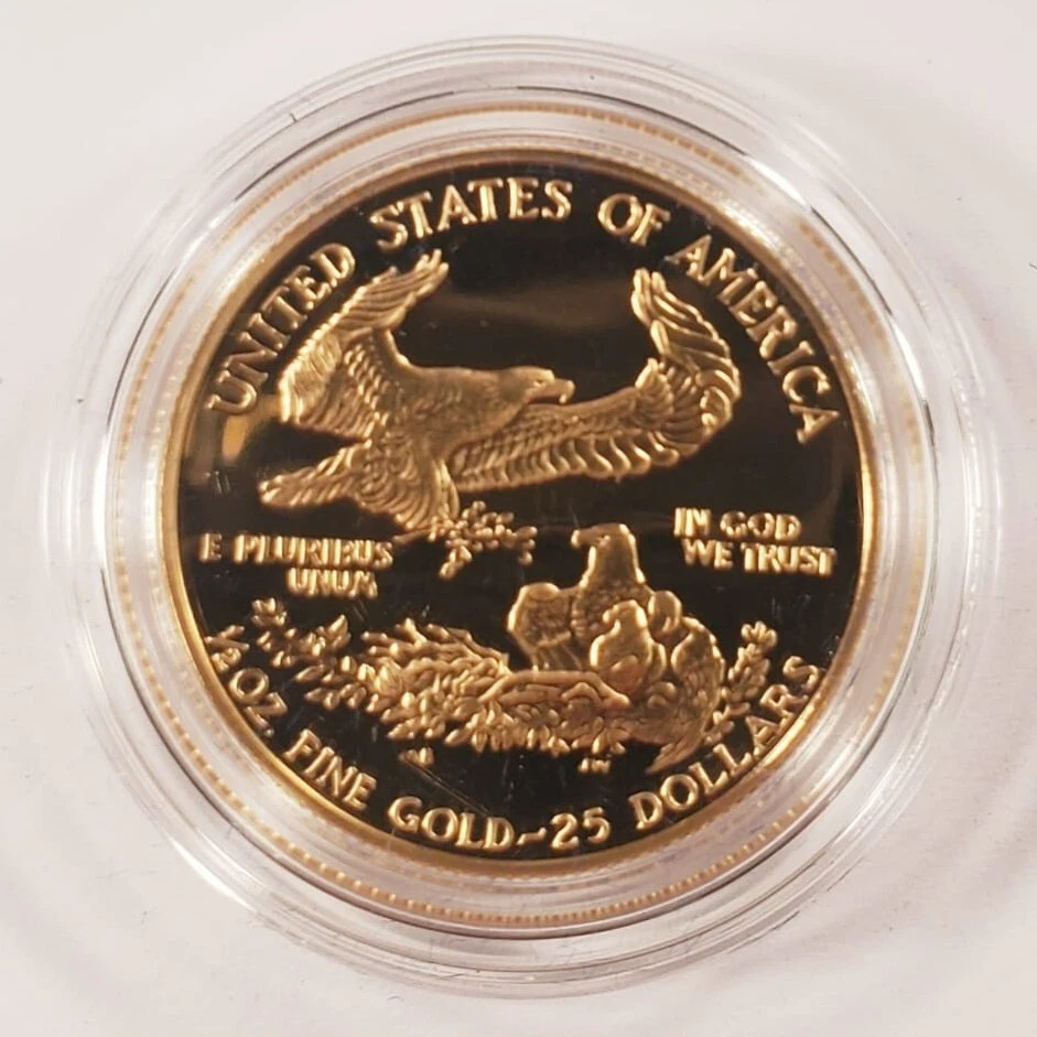1990-P $25 1/2 Oz. Gold American Eagle Proof Coin w/ Original Box, Case, and CoA - Image 4 of 4