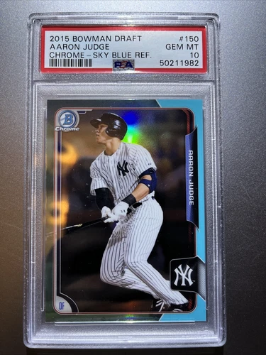 AARON JUDGE  2015 Bowman Chrome Draft SKY BLUE Refractor Rookie PSA 10 GEM MINT