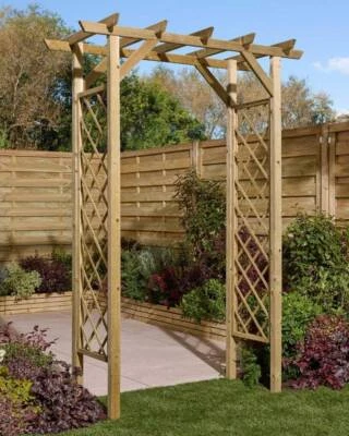 ROWLINSON GARDEN SUPPLIES LTD Wooden Garden Archway Cherington Rowlinson 10 Year Guarantee Outdoor Arch