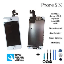 NEW iPhone 5S Retina LCD & Digitiser Touch Screen Fully Assembled w/Parts WHITE
