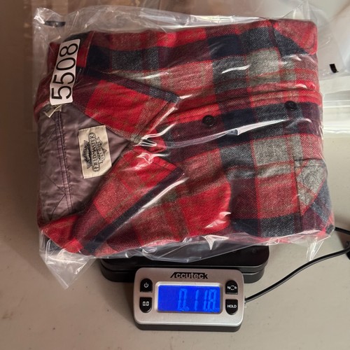 Vintage Field Master Flannel Shirt Mens XL Red Plaid Pockets Wool Outdoors 90s - Picture 10 of 10