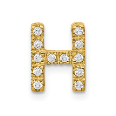 14k Diamond Initial H Charm