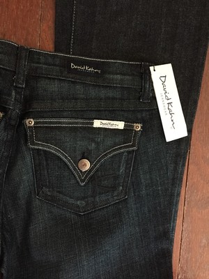 Jean Femme David Kahn Boot Cut Low Rise - Taille 28x35, Denim Bleu Foncé, 98% Coton, Neuf Avec étiquettes