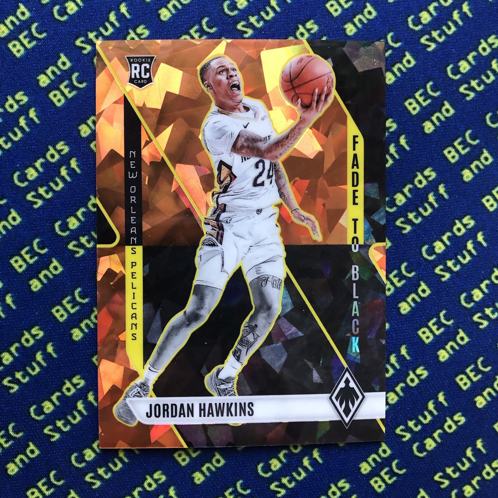 2023-24 Panini Phoenix - Fade to Black Orange Ice #24 Jordan Hawkins /249 (RC)