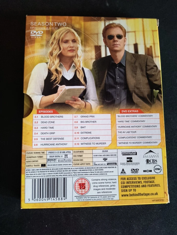 C.S.I: Crime Scene Investigation - Miami - Season 2 Part 1 [DVD] [2003]Neuwertig - Bild 2 von 2
