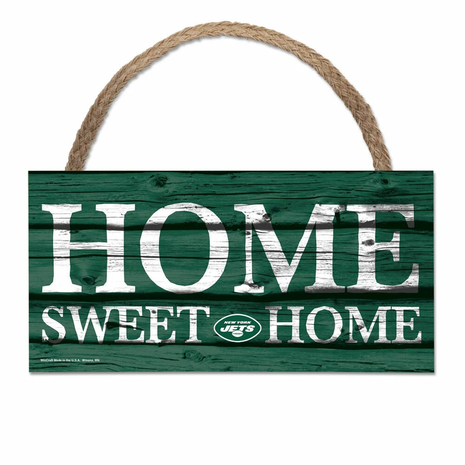 NFL New York NY Jets Home Sweet Wood Sign Holzschild Holz Wandschmuck Deko - Bild 1 von 1