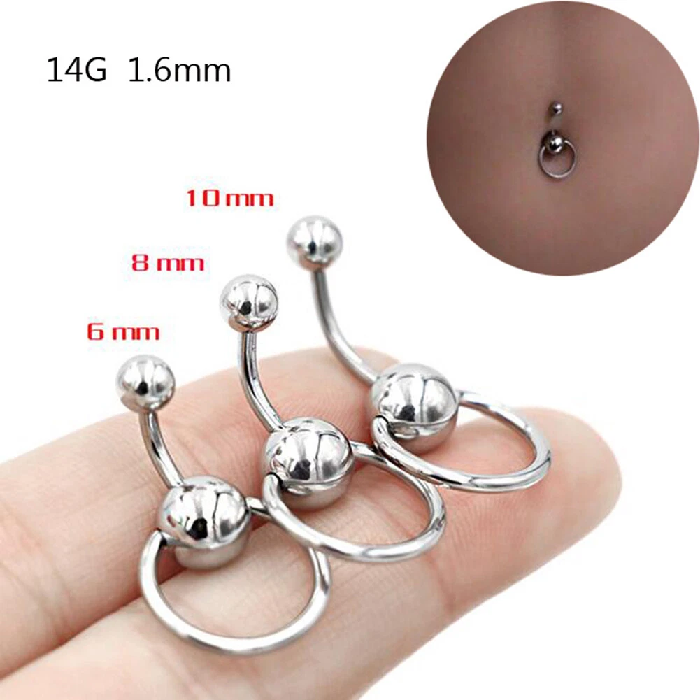 New Stainless Steel Dangle Belly Button Ring Navel Barbell Body Jewelry  Piercing