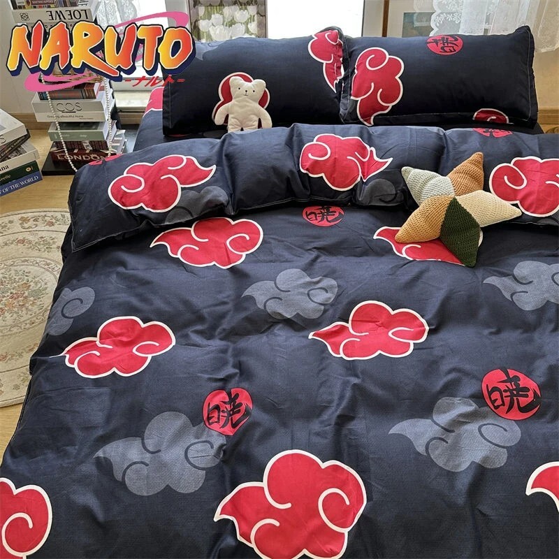 Parure de lit Naruto Akatsuki cadeau idéal pour chambre de fan d'anime japonais