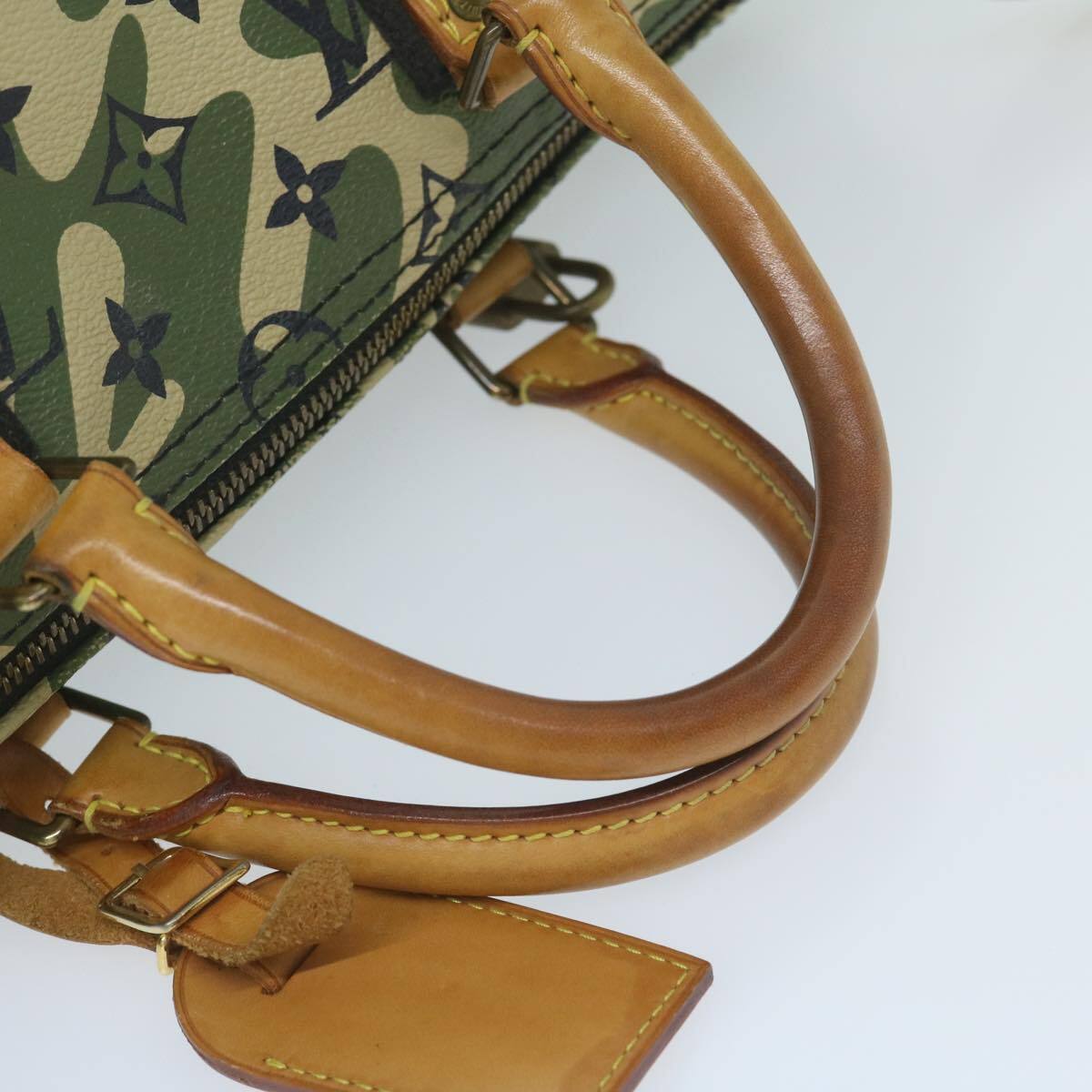 LOUIS VUITTON Camouflage Takashi Murakami Speedy 35 Hand Bag