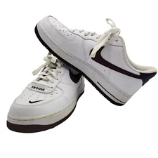 Nike Air Force 1 CJ8731 100 Low Mens Sneakers Size 10 White & Maroon
