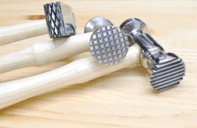 3-teiliges Metall Texturierhammer Set - 6 Schmuck Design Muster zum Veredeln