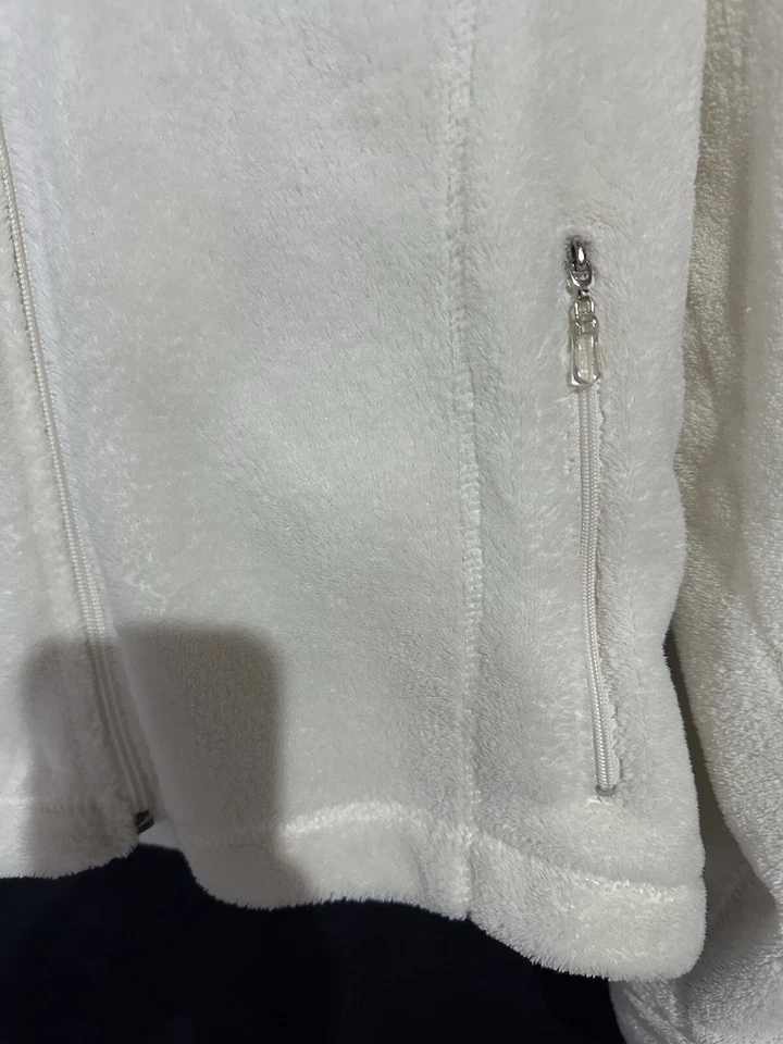 Jaqueta atlética Danskin marfim Sherpa zíper frontal com bolsos manga longa L 12/14 - Imagem 3 de 4