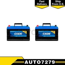 Exide  2PCS Vehicle Battery For Ford E-350 Club Wagon