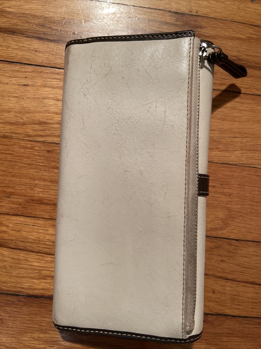 Vintage Coach Soho Long Leather Wallet White Ivory | eBay
