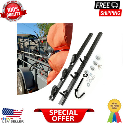 3-Place Weeder Edge Trimmer Rack Holder For Open Landscape Trailer Lockable