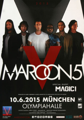 Maroon 5 - This Summer , München 2015 | Konzertplakat | Poster