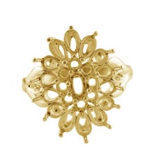 Semi Mount Oval 3X5MM Faceted Cut Engagement Ring Sterling Silver