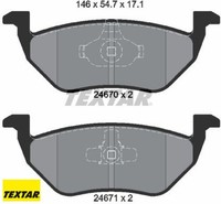 Textar 2467001 Bremsbelagsatz FüR Scheibenbremse Bremsbelagsatz