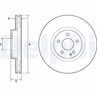 2X Bremsscheibe Delphi BG9174C FüR W447 Vito Mercedes Mixto Double Cabin Tourer