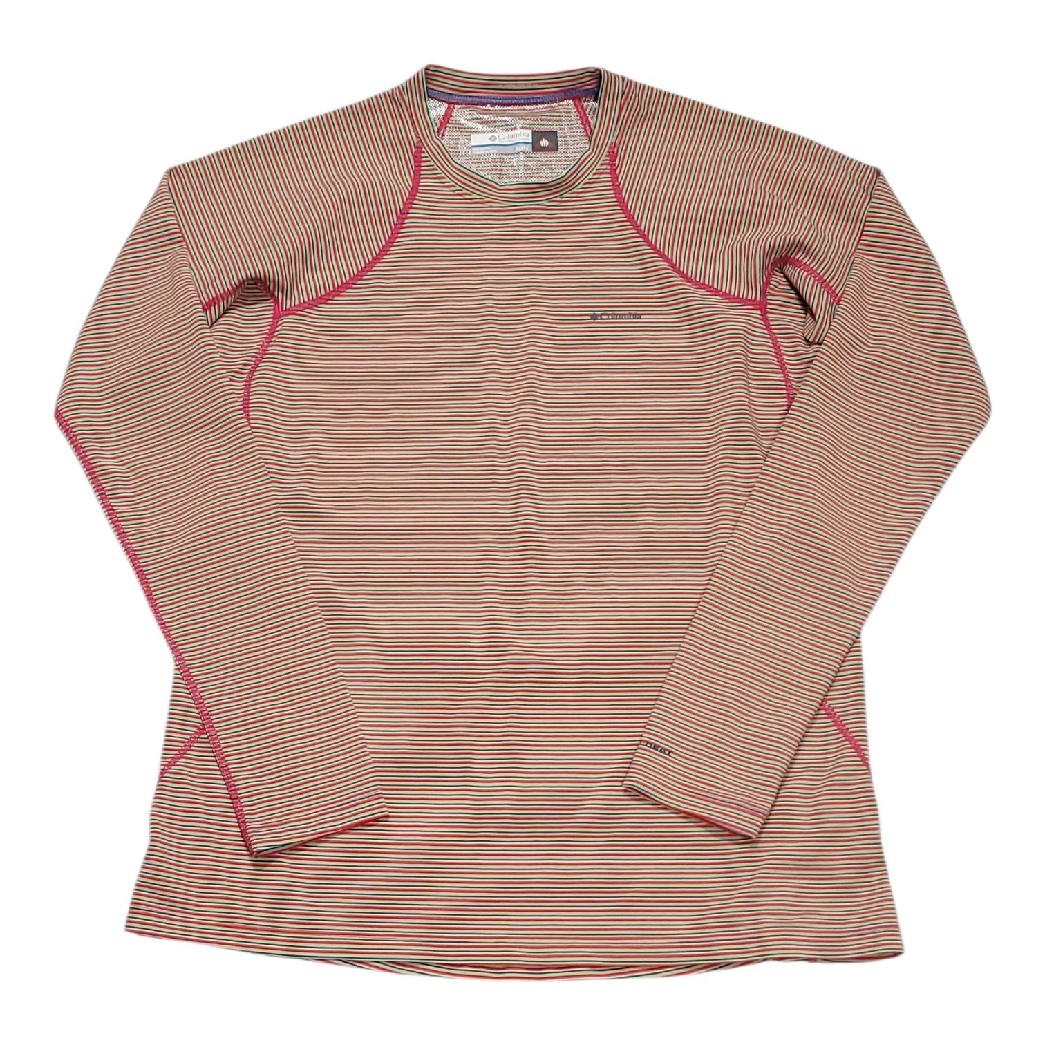 Columbia Omni-Heat Shirt Womens XL Multicolor Striped Long Sleeve Base Layer Top