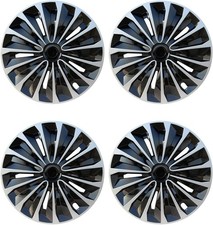 Set Of 4 Black Silver 16 Inch Hubcaps For Toyota Camry Nissan 2000-2023 Set Of 4 Black Silver 16 Inch Hubcaps For Toyota Camry Nissan 2000-2023