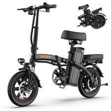 URLIFE 14" Foldable Electric Bike 500W 48V7.5AH Commuting City Electric Bicycle