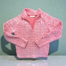 Bobbie Brooks Size L Fleece Quarter-Zip, Pink