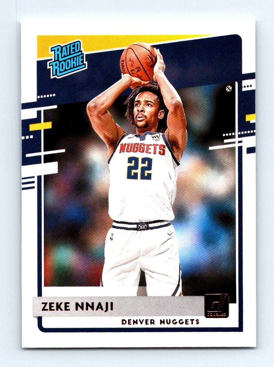 #236 2020-21 Donruss Rated Rookie Zeke Nnaji RC Nuggets
