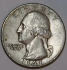 1941-P Washington Quarter - Very Fine - #1134EA - FREE SHIPPING