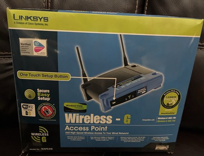 #ad Linksys Wireless G Wi Fi Access Point WAP54G 2.4GHz 802.11g 54Mbps NEW SEALED $11.25